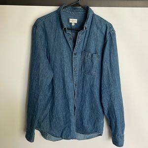 Club Monaco Slim Denim Button Down Shirt